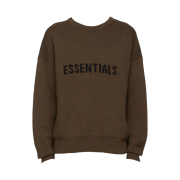 Essentials Knit Sweater Brown/Rain Drum - Ssense Exclusive