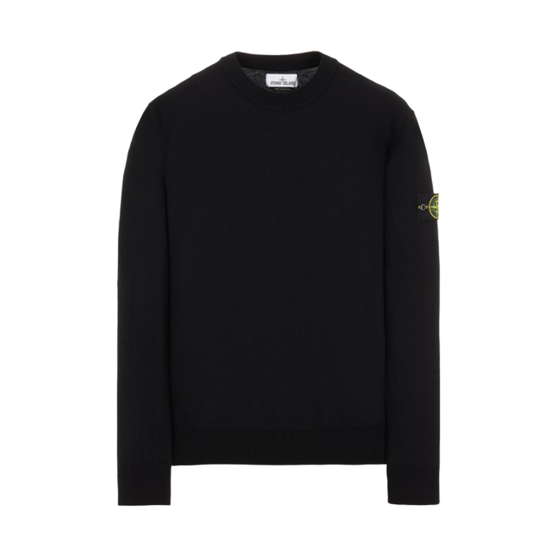 7615516B2-V0029 Stone Island 516B2 Soft Cotton Crewneck Knit Black - 22SS