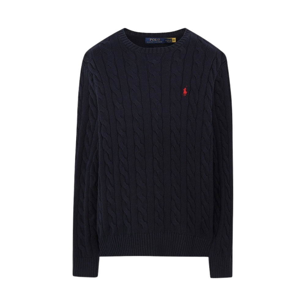 [30%적립] 폴로 랄프 로렌 케이블 니트 코튼 스웨터 블루([30%적립] Polo Ralph Lauren Cable Knit Cotton Sweater Blue) - 1