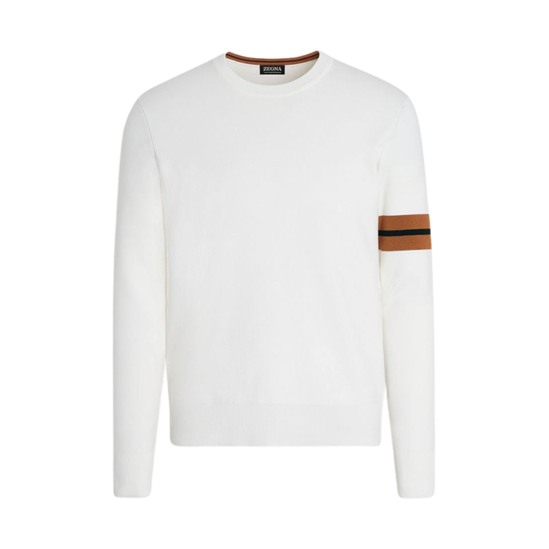 E8M91-110-N01 Zegna High Performance Wool Crewneck White