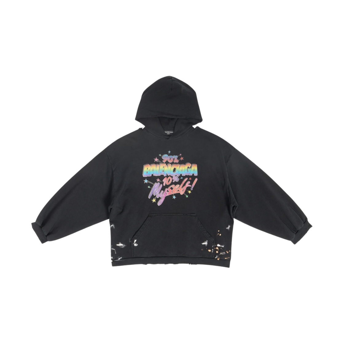 (W) 발렌시아가 90/10 스몰 핏 후드 블랙((W) Balenciaga 90/10 Small Fit Hoodie Black) - 1