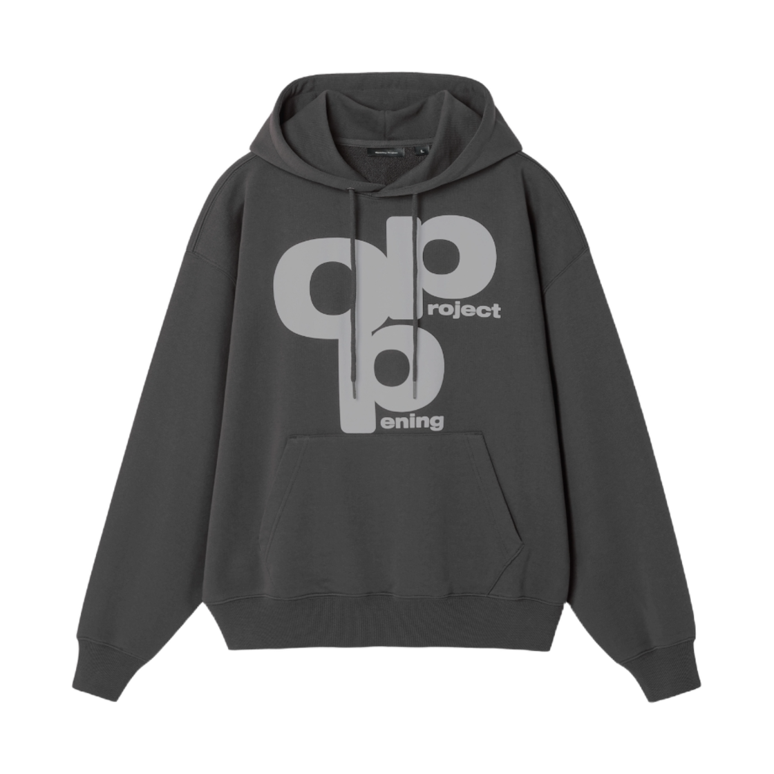 OP251UTH02CC00 Opening Project OPP Logo Hoodie Charcoal