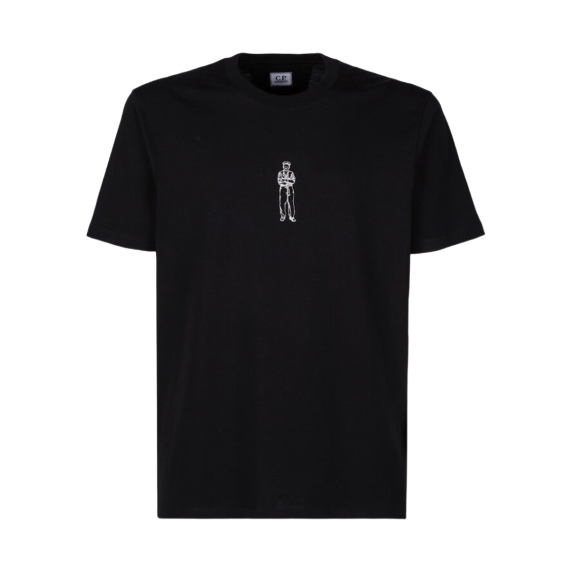 C.P. 컴퍼니 30/1 호리존탈 로고 티셔츠 블랙 - 23SS(C.P. Company 30/1 Horizontal Logo T-Shirt Black - 23SS) - 1