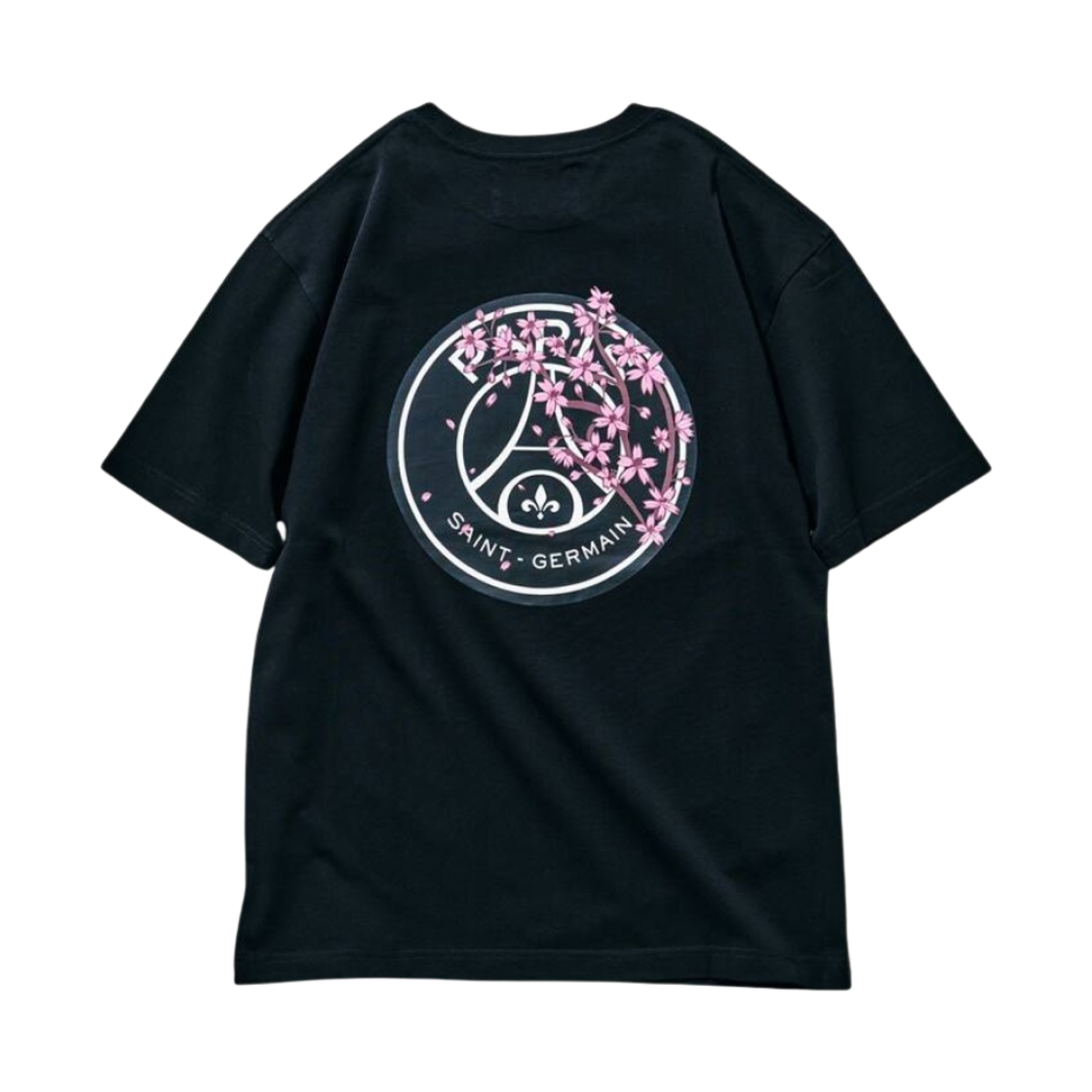 파리 생제르맹 엠블럼 프린트 티셔츠 사쿠라 블랙(Paris Saint-Germain Emblem Print T-Shirt Sakura Black)