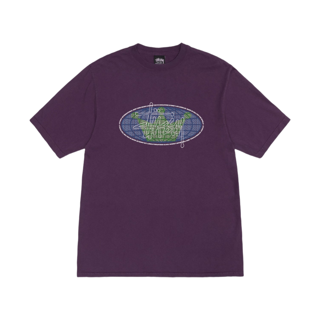 스투시 킹 오브 더 월드 티셔츠 피그먼트 다이드 퍼플(Stussy King of the World T-Shirt Pigment Dyed Purple) - 1