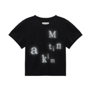 (W) Matin Kim Matin Blurred Logo Crop Top Black
