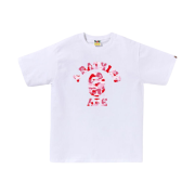 BAPE ABC Camo College T-Shirt White Pink