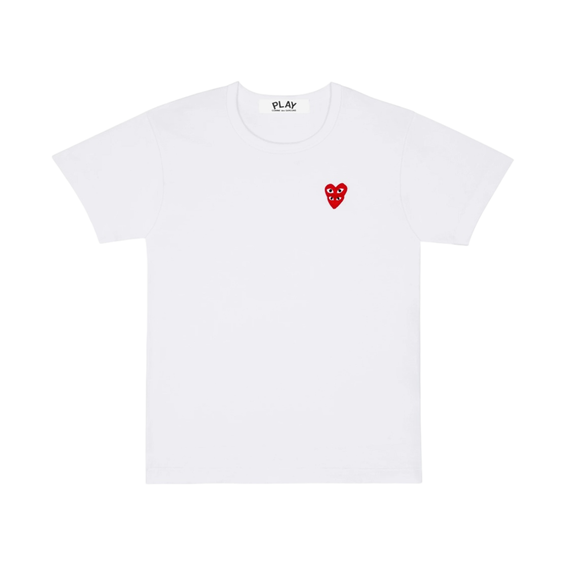 Tシャツ・カットソー PLAY COMME des GARCONS DOUBLE RED HEART TEE (AX T288 051 2) 플레이 꼼데가르송 더블 레드 하트 티셔츠 화이트 | Play Comme