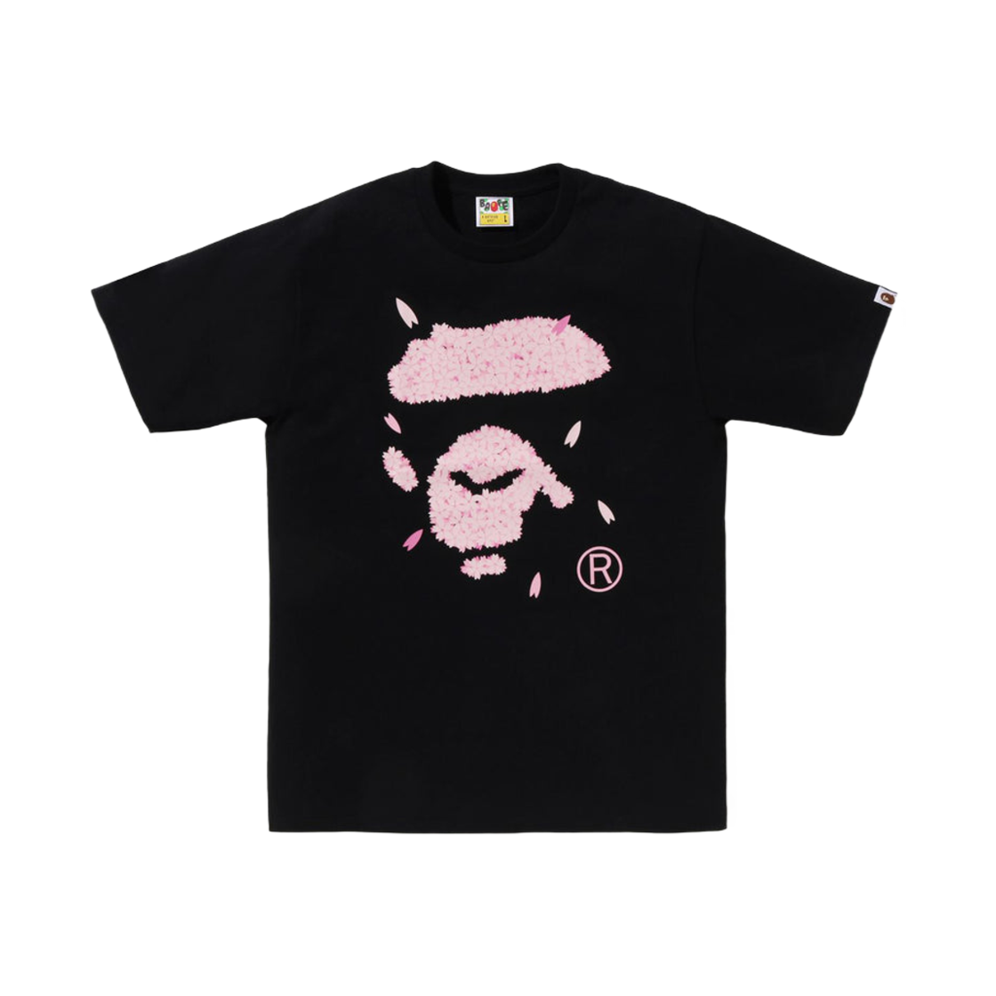 베이프 사쿠라 에이프 페이스 티셔츠 블랙