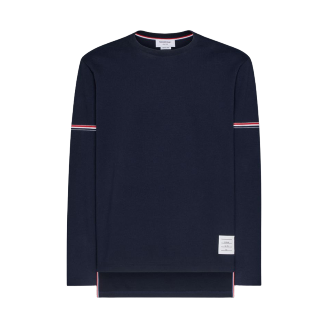 MJS281A-J0199-415 Thom Browne Cotton Rugby Long Sleeve T-Shirt Blue