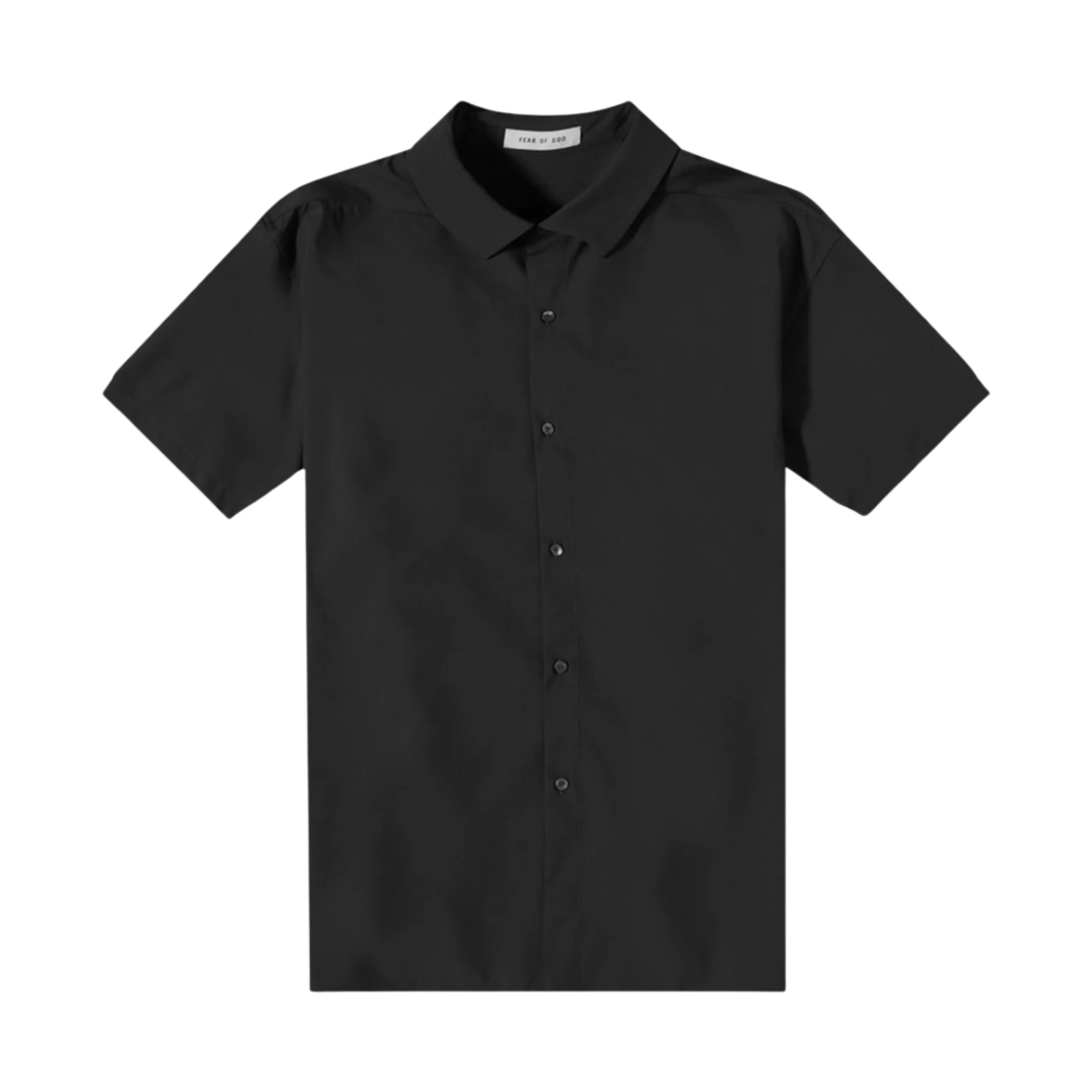 피어 오브 갓 이터널 숏슬리브 버튼 프론트 셔츠 블랙(Fear of God Eternal Short Sleeve Button Front Shirt Black)