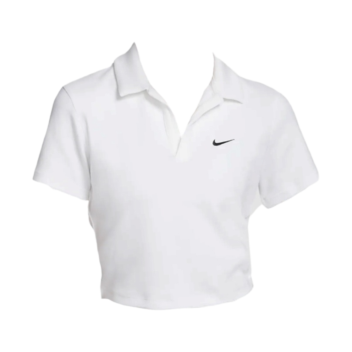 (W) 나이키 NSW 에센셜 숏슬리브 폴로 탑 화이트 - US/EU((W) Nike NSW Essential Short Sleeve Polo Top White - US/EU) - 1