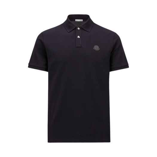 Moncler Logo Patch Polo Shirt Navy Blue - 24FW