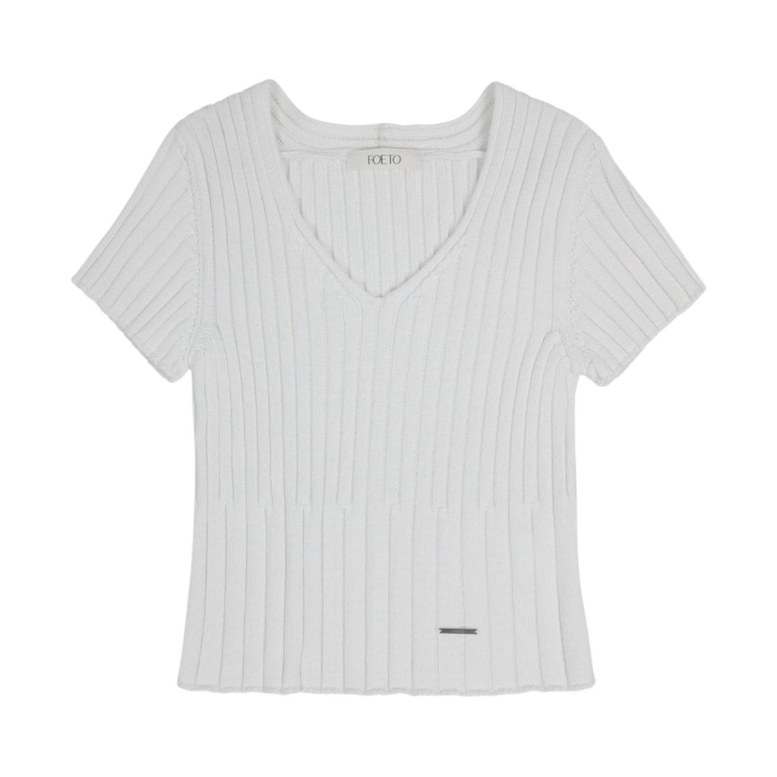 FOETO_138 FOETO Basket V-neck Knit Ivory