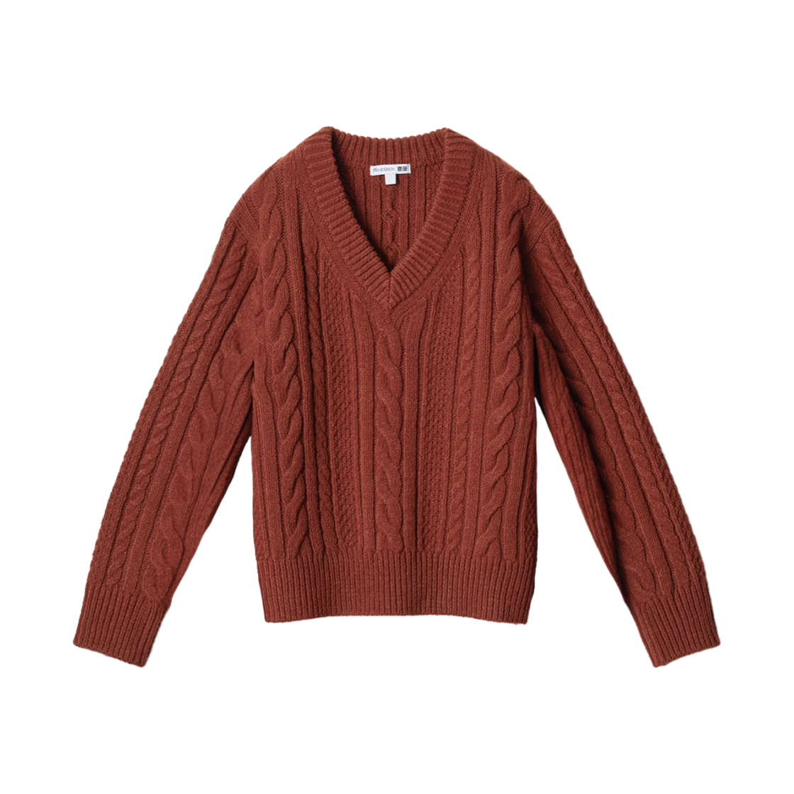 (W) 유니클로 x JW 앤더슨 케이블 V넥 스웨터 레드 - KR((W) Uniqlo x JW Anderson Cable V-Neck Sweater Red - KR) - 1