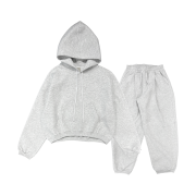 Undermycar Mu.97 Anti Fxxking Logo Play Oversized Bonded Sweat Set-up (Hoodie, Jogger) - Light Melange