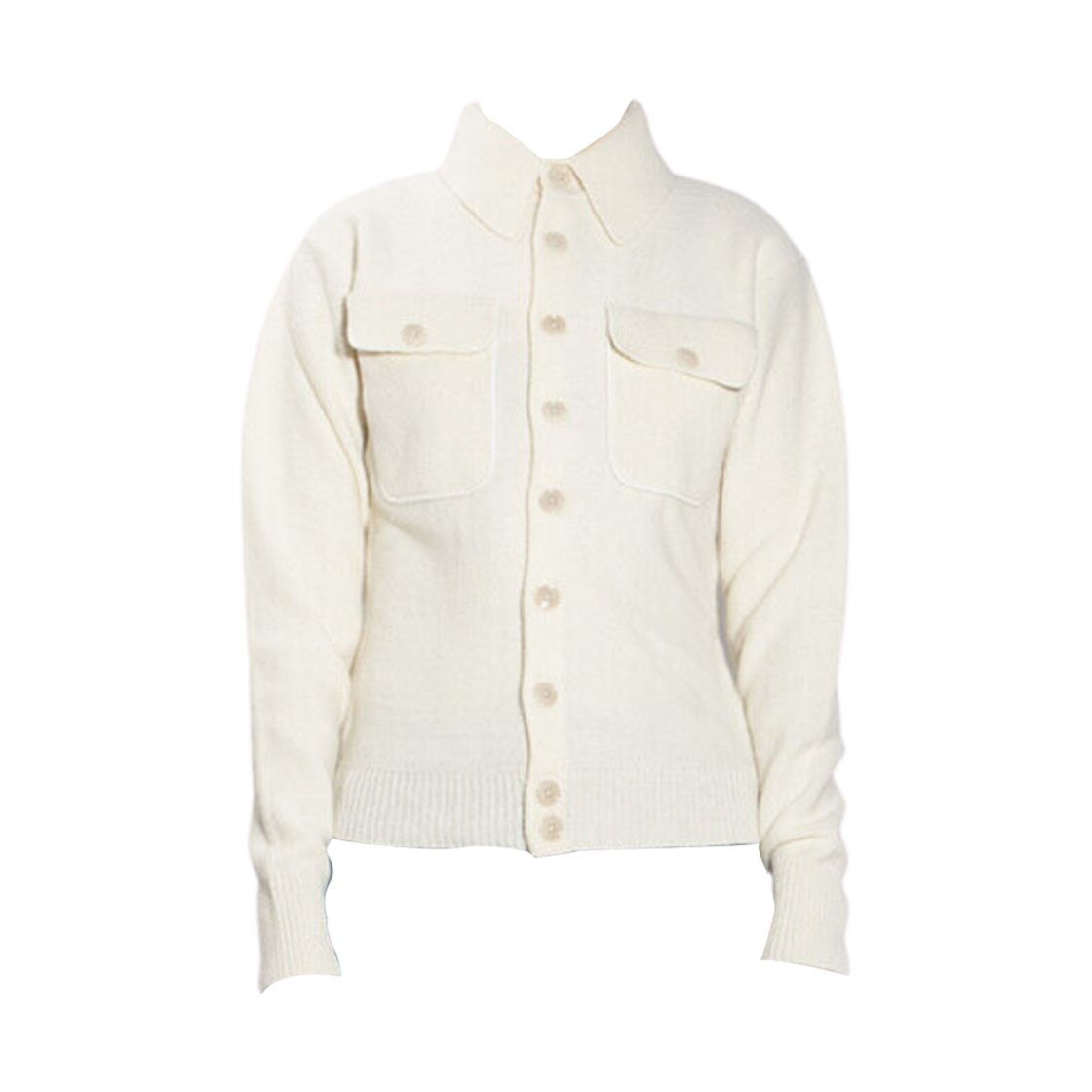 (W) 르메르 소프트 셰틀랜드 피트 가디건 라이트 크림((W) Lemaire Soft Shetland Peat Cardigan Light Cream) - 1