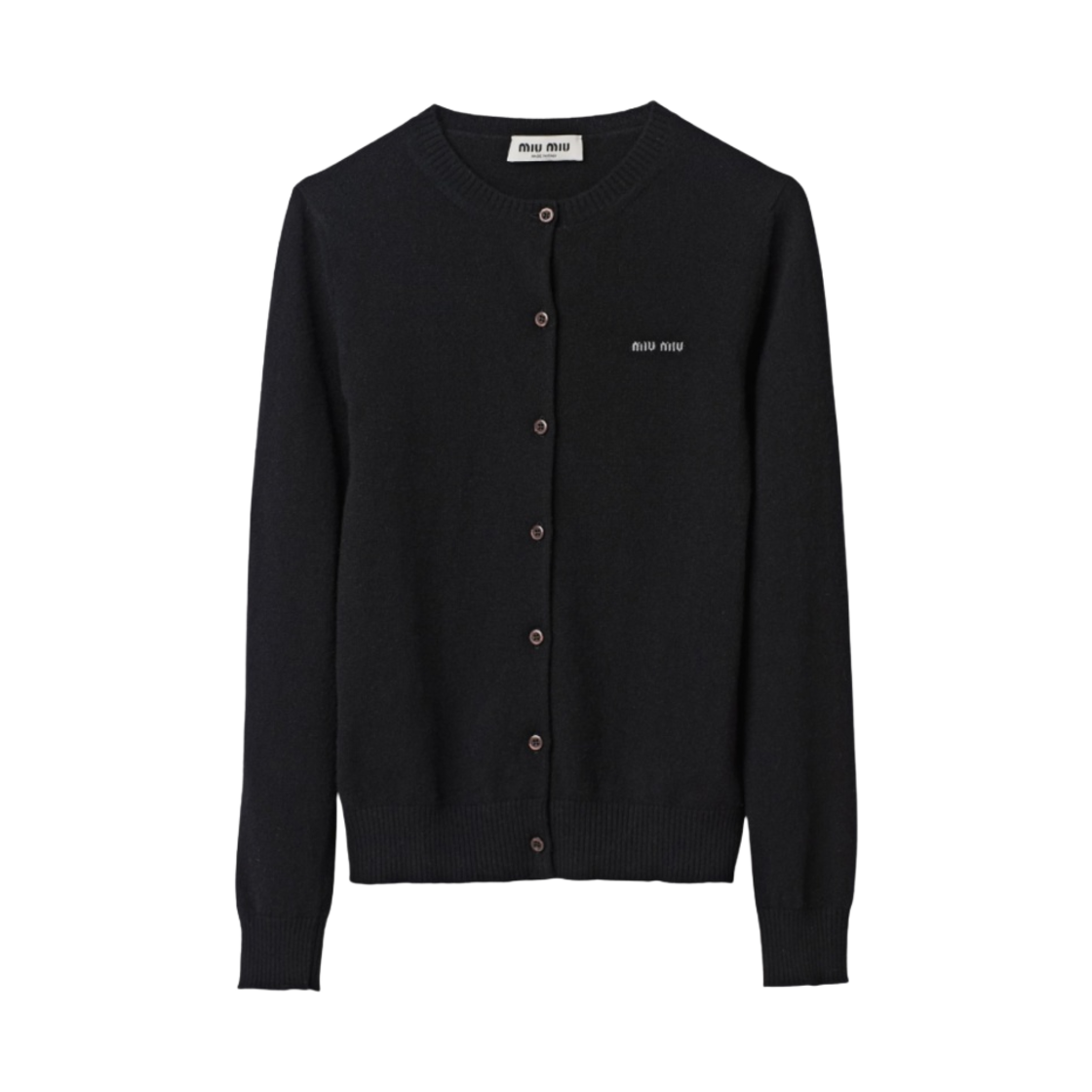 (W) 미우 미우 캐시미어 니트 가디건 블랙