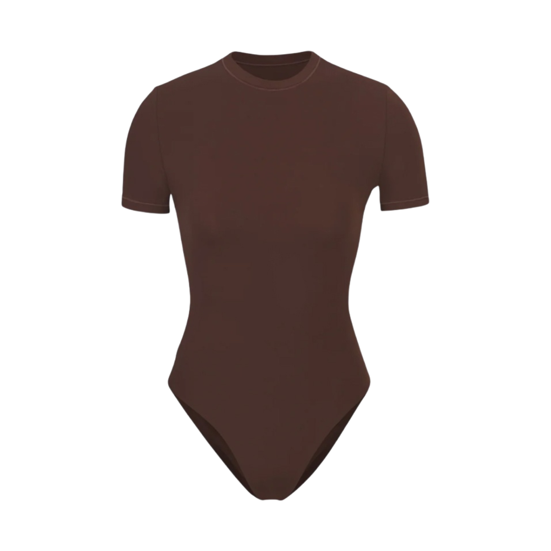 (W) 스킴스 핏츠 에브리바디 바디수트 티셔츠 코코아((W) Skims Fits Everybody Bodysuit T-Shirt Cocoa) - 1