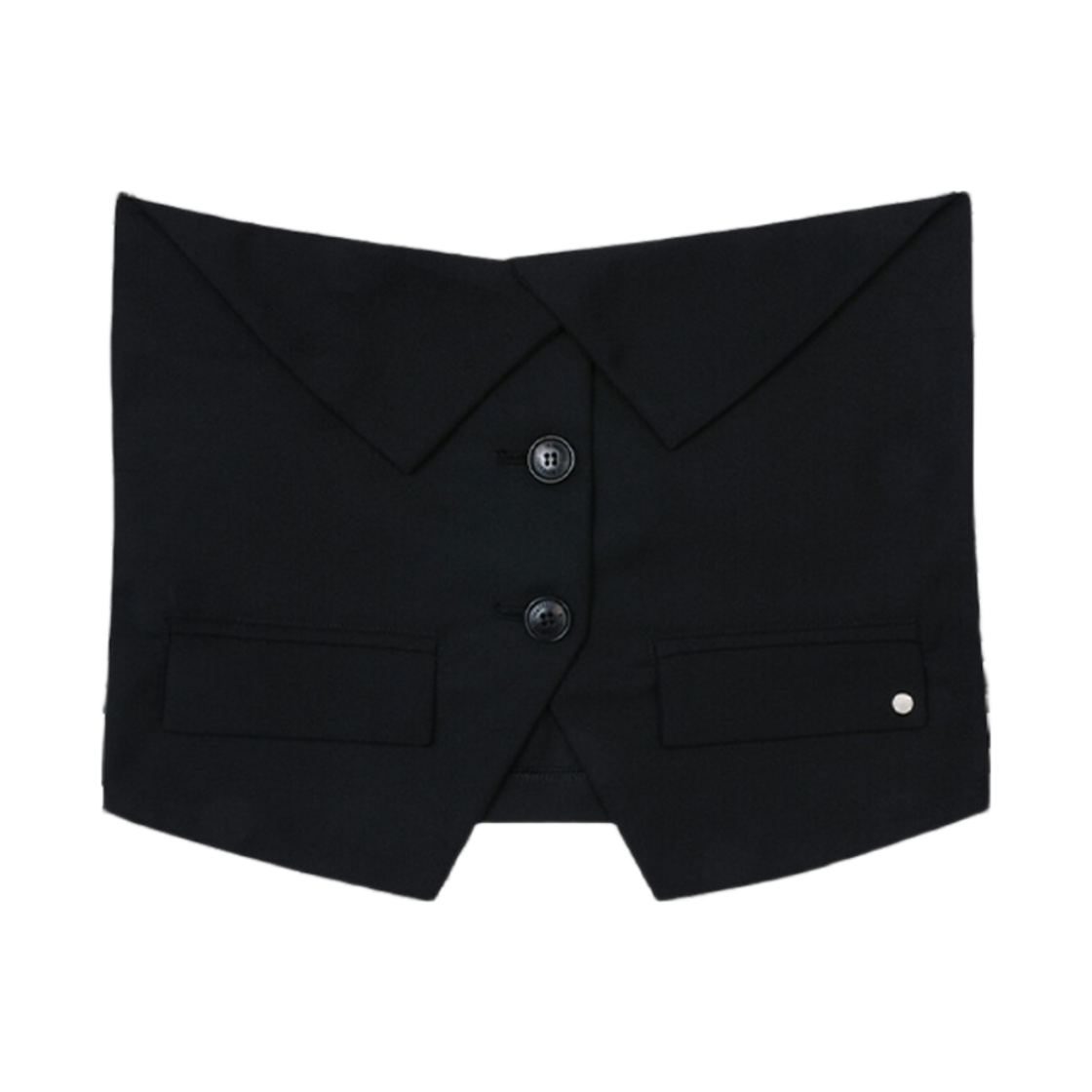(W) 보헤미안 서울 폴디드 버튼 뷔스티에 블랙((W) Bohemian Seoul Folded Button Bustier Black)