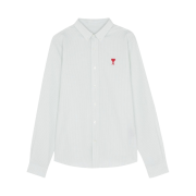 AMI de Coeur Oxford Shirt Green Stripe - 21SS