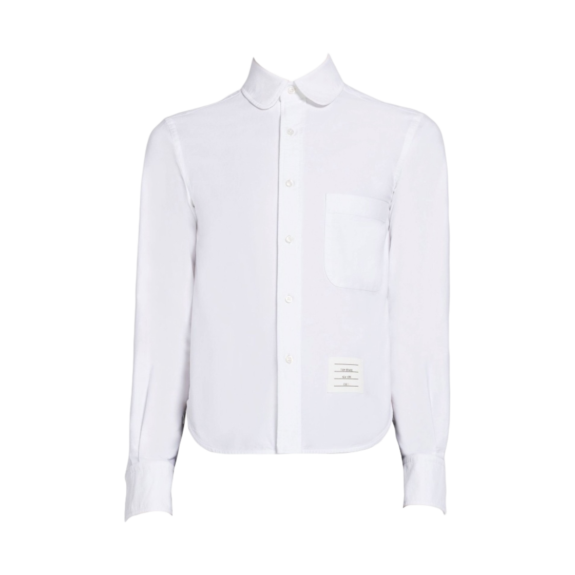 톰브라운 옥스포드 라운드 칼라 내로우 핏 롱슬리브 셔츠 화이트(Thom Browne Oxford Round Collar Narrow Fit Long Sleeve Shirt White) - 1