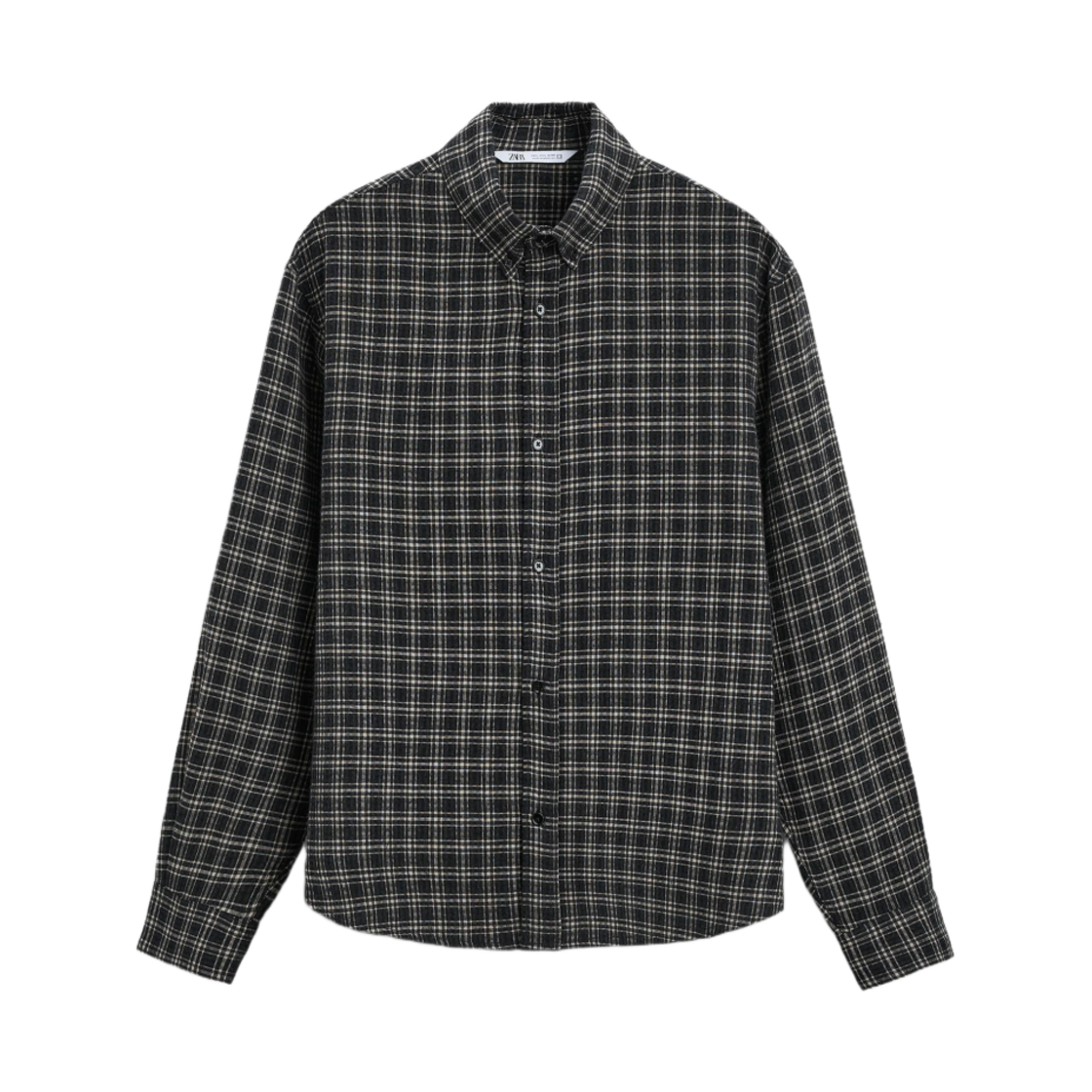 자라 체크 셔츠 블랙 화이트
