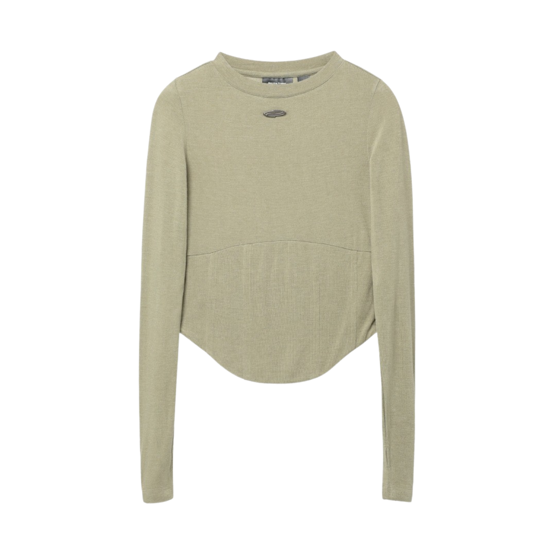 오프닝프로젝트 W 코르셋 슬림 티셔츠 카키