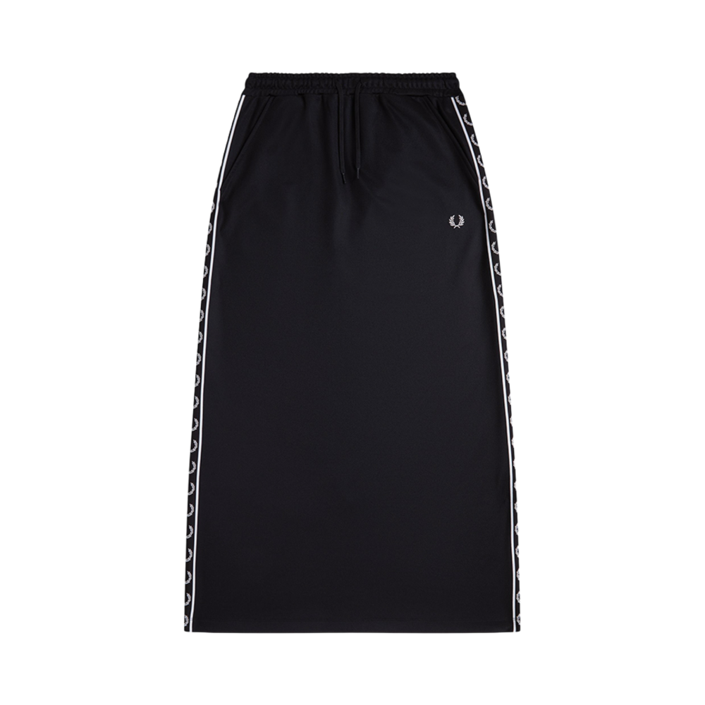 프레드페리 우먼 테잎 트랙 스커트 블랙(Fred Perry Womens Taped Track Skirt Black)