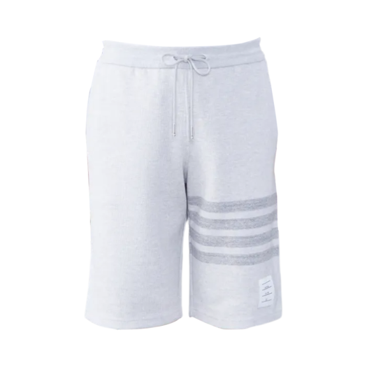 Thom Browne Double Face Knit 4-Bar Sweatshorts Light Grey