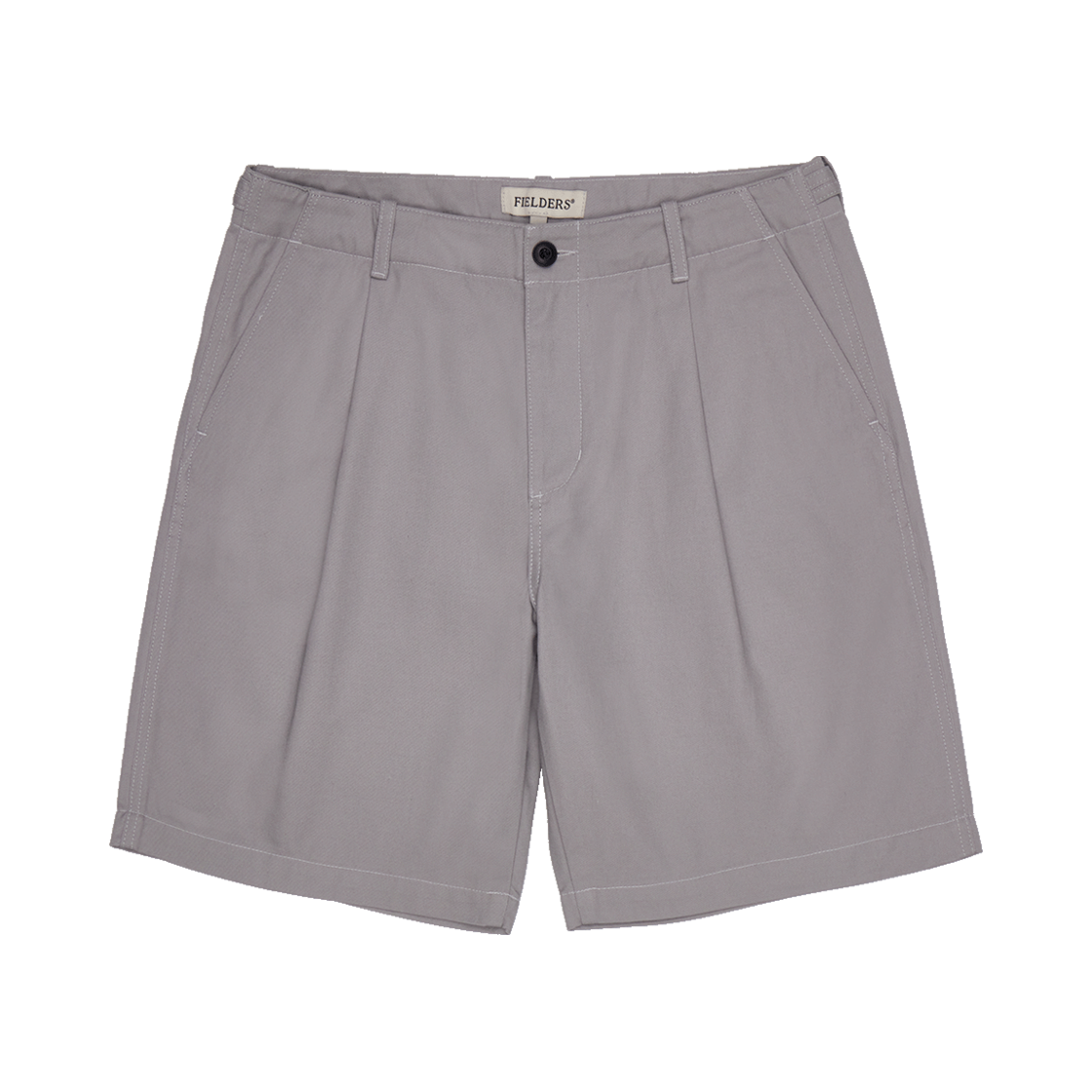 FB2SP1251MGY Fielders Basic Standard Fit One-Tuck Shorts Grey