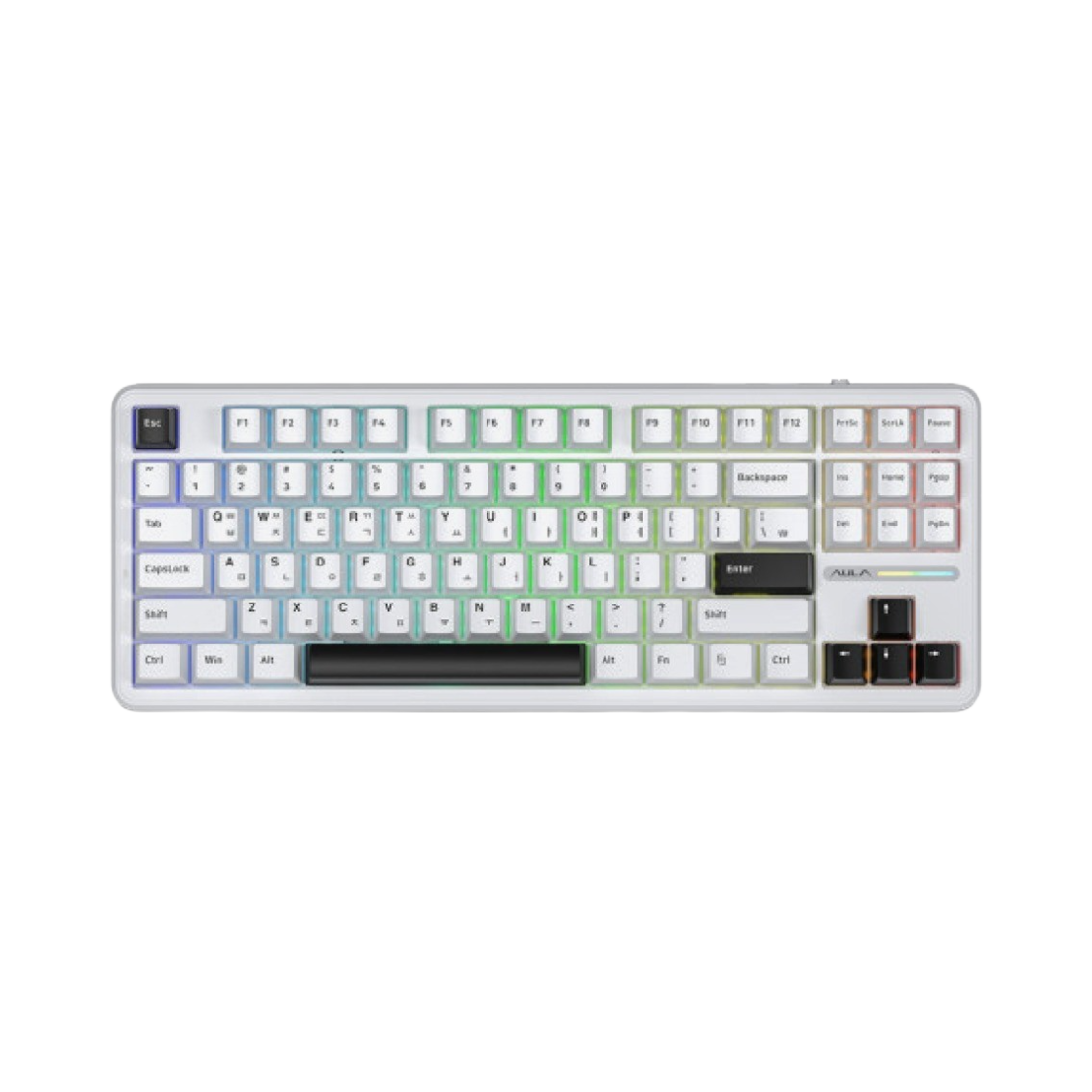 F87PRO Aula F87 Pro Wired/Wireless TKL Mechanical Keyboard White Korean Layout (Korean Ver.)
