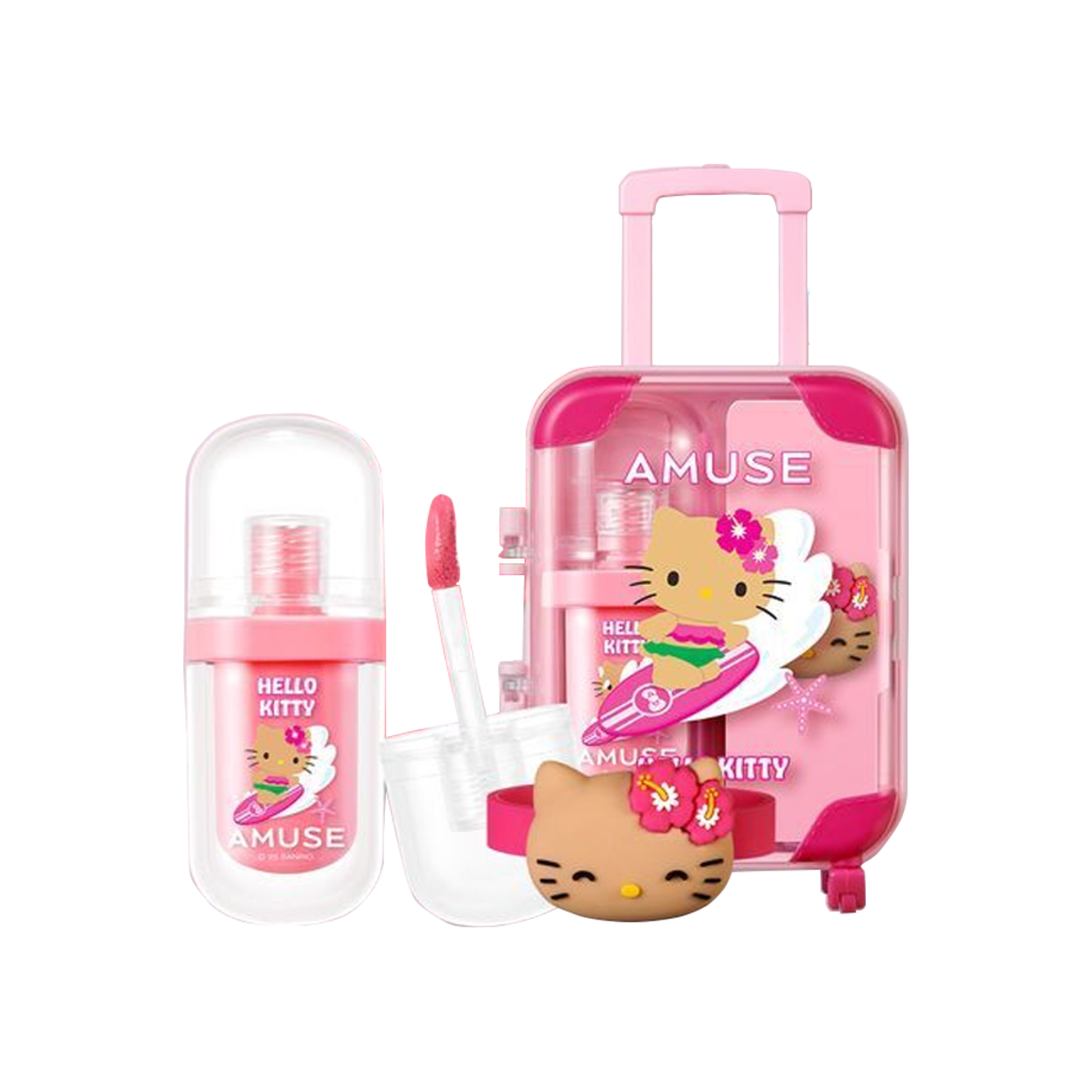 어뮤즈 x 헬로 키티 젤핏 틴트 캐리어 웜 세트(Amuse x Hello Kitty Jel-Fit Tint Luggage Warm Set)