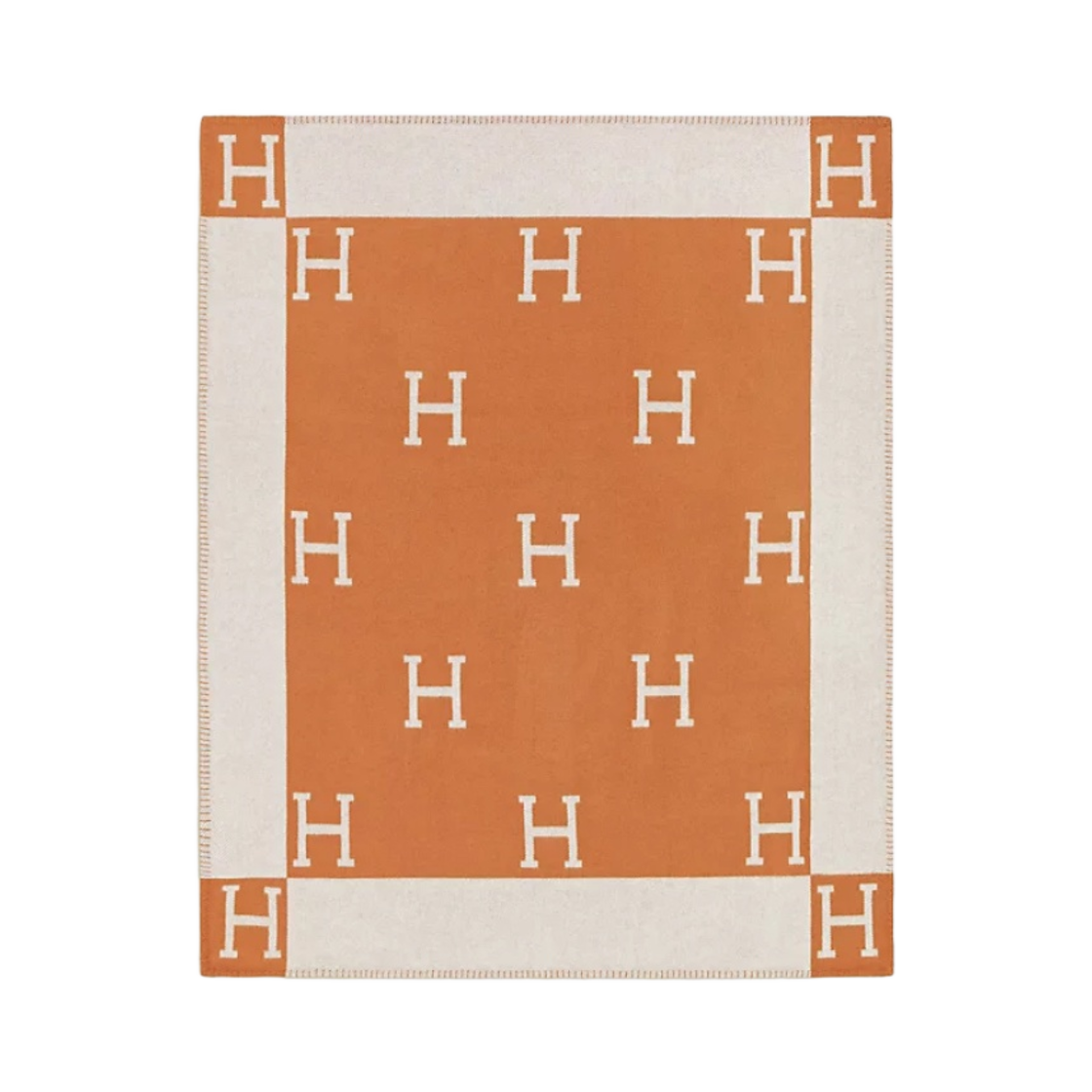 에르메스 아발론 쓰로우 블랭킷 에크류 포티론(Hermes Avalon Throw Blanket Ecru Potiron)