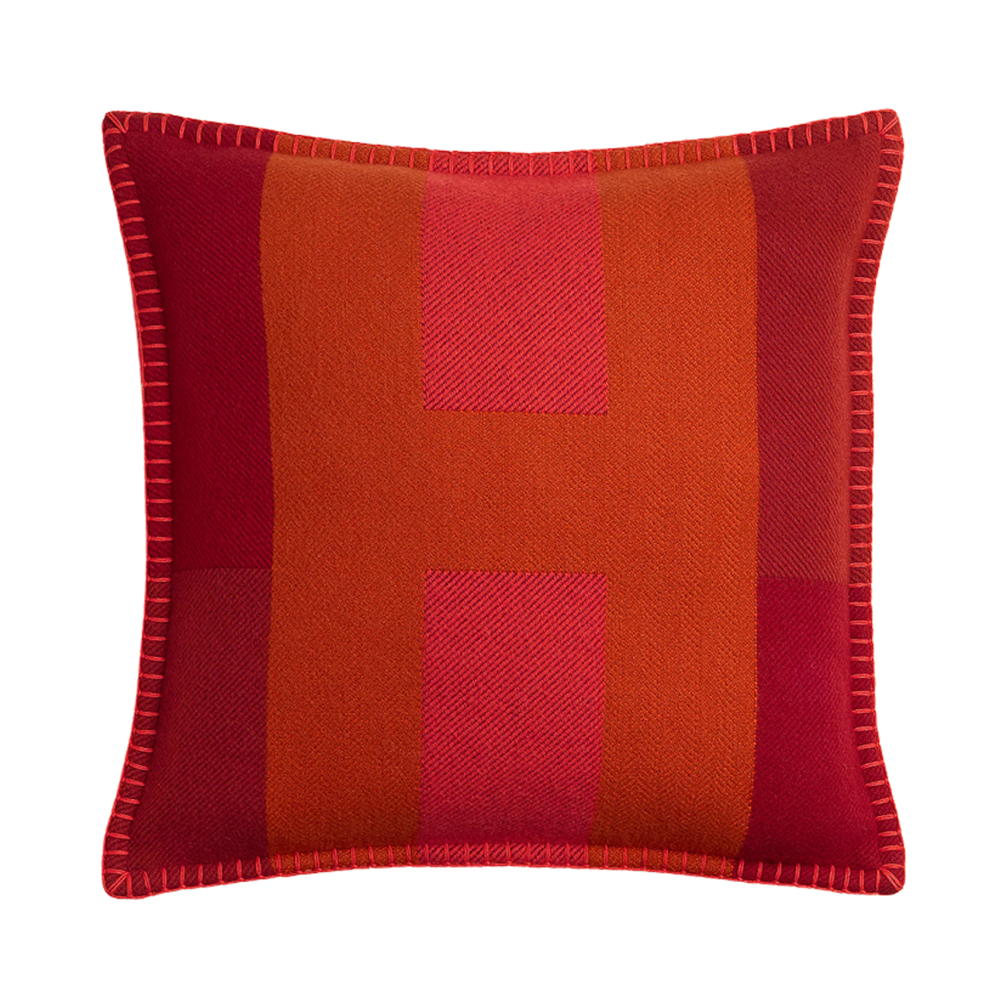 H103942M05 Hermes H Horizon Pillow Merino Wool & Rouge H