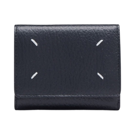 Maison Margiela Zip Compact Tri-Fold Wallet Black