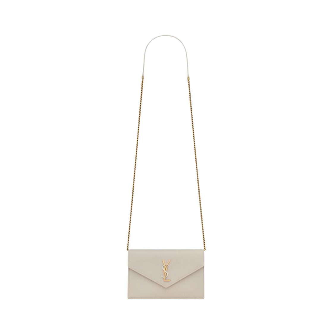 생로랑 카산드라 엔벨로프 체인 월렛 스무스 레더 블랑 빈티지(Saint Laurent Cassandre Envelope Chain Wallet in Smooth Leather Blanc Vintage) - 1