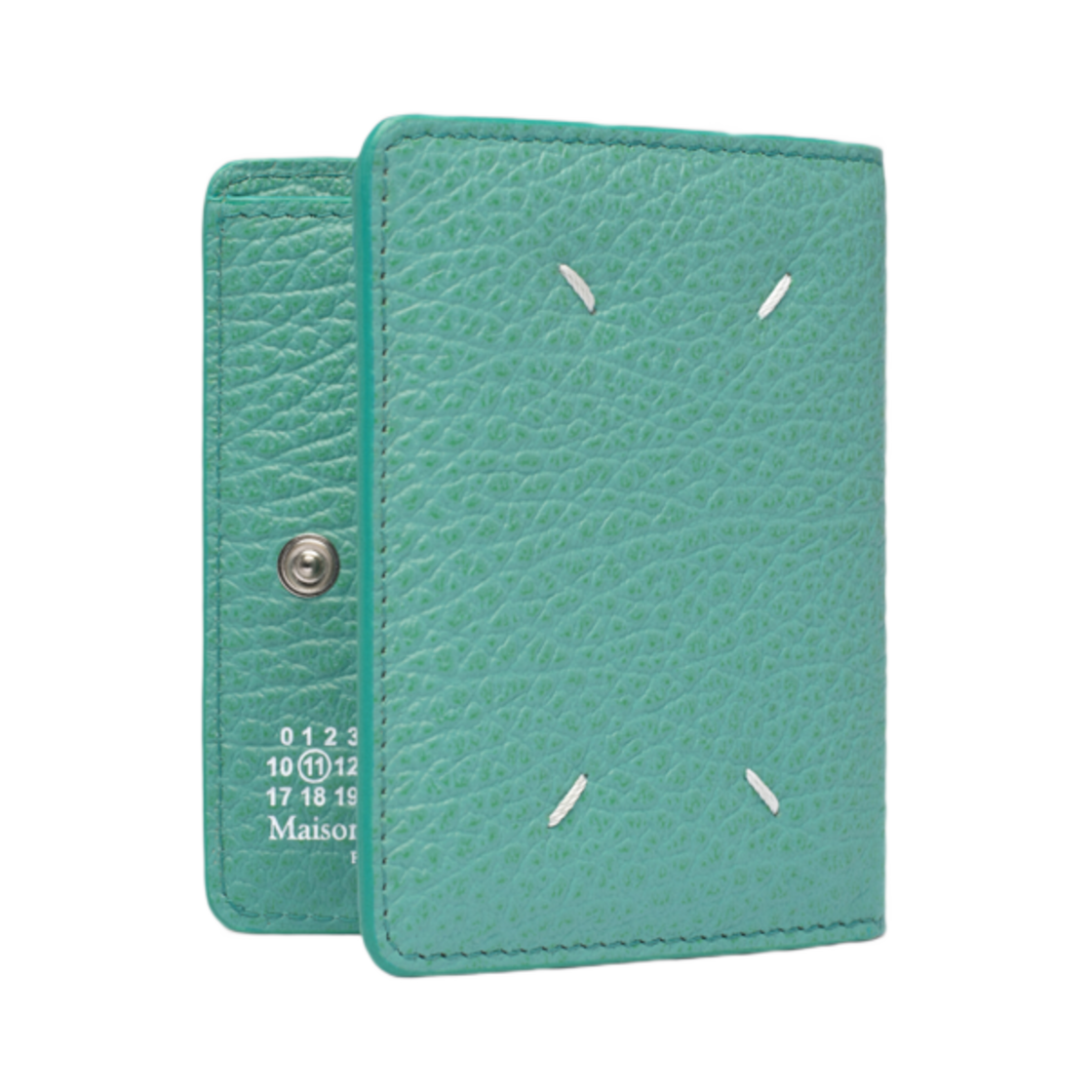 S56UI0140P4455T7083 Maison Margiela Four Stitches Pocket Card Holder Vert D'eau - 대표 이미지 #1