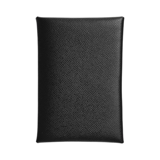 Hermes Calvi Duo Compact Card Holder Madame & Palladium Noir