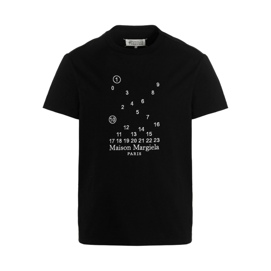 메종 마르지엘라 뉴메릭 로고 마코 코튼 티셔츠 블랙 (포 스티치)(Maison Margiela Numeric Logo Mako Cotton T-Shirt Black (Four Stiches))