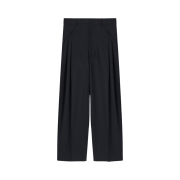 Typing Mistake Stripe Pocket Pleats Wide Trouser Dark Navy