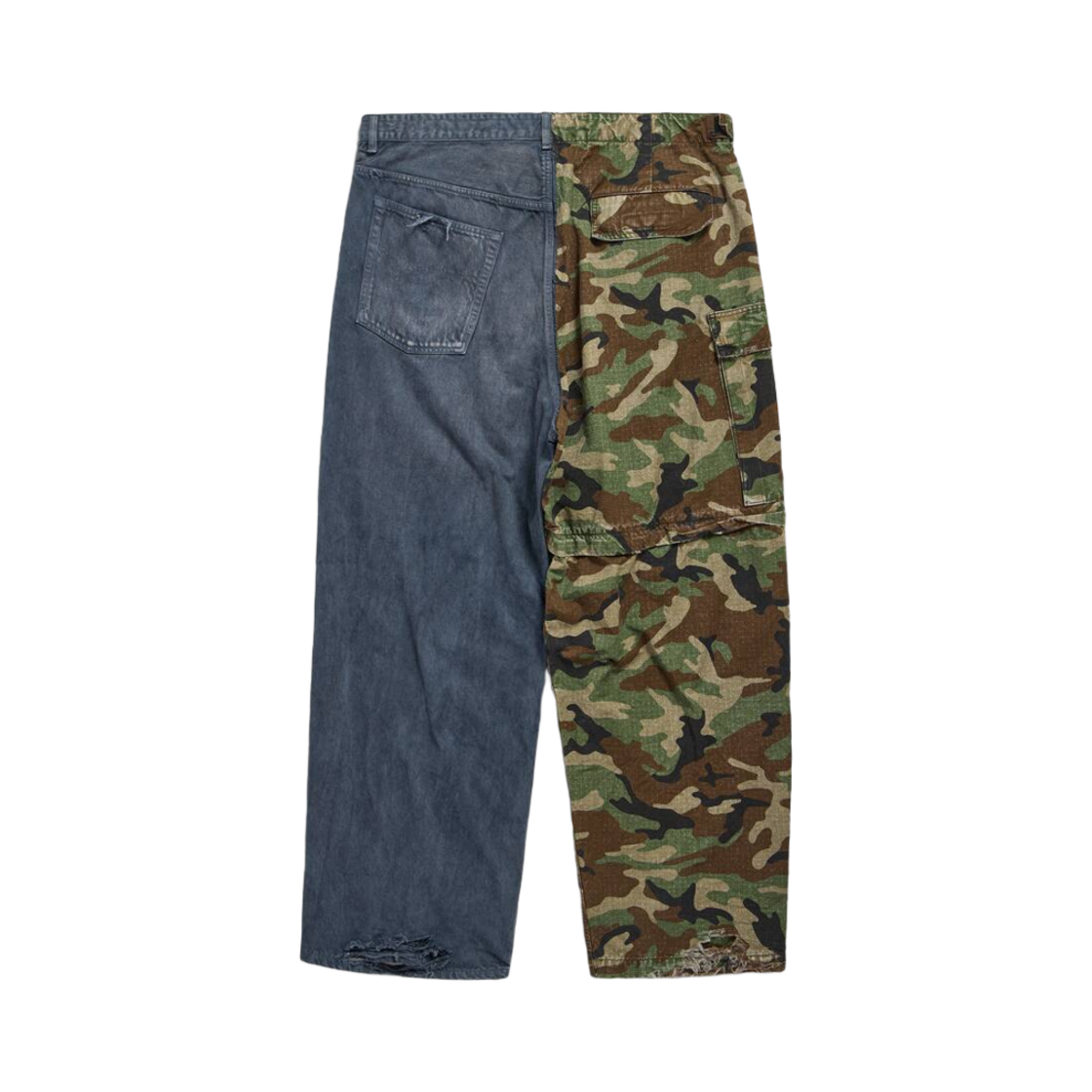 발렌시아가 다크 카모 하이브리드 배기 팬츠 다크 블루(Balenciaga Dark Camo Hybrid Baggy Pants Dark Blue) - 2