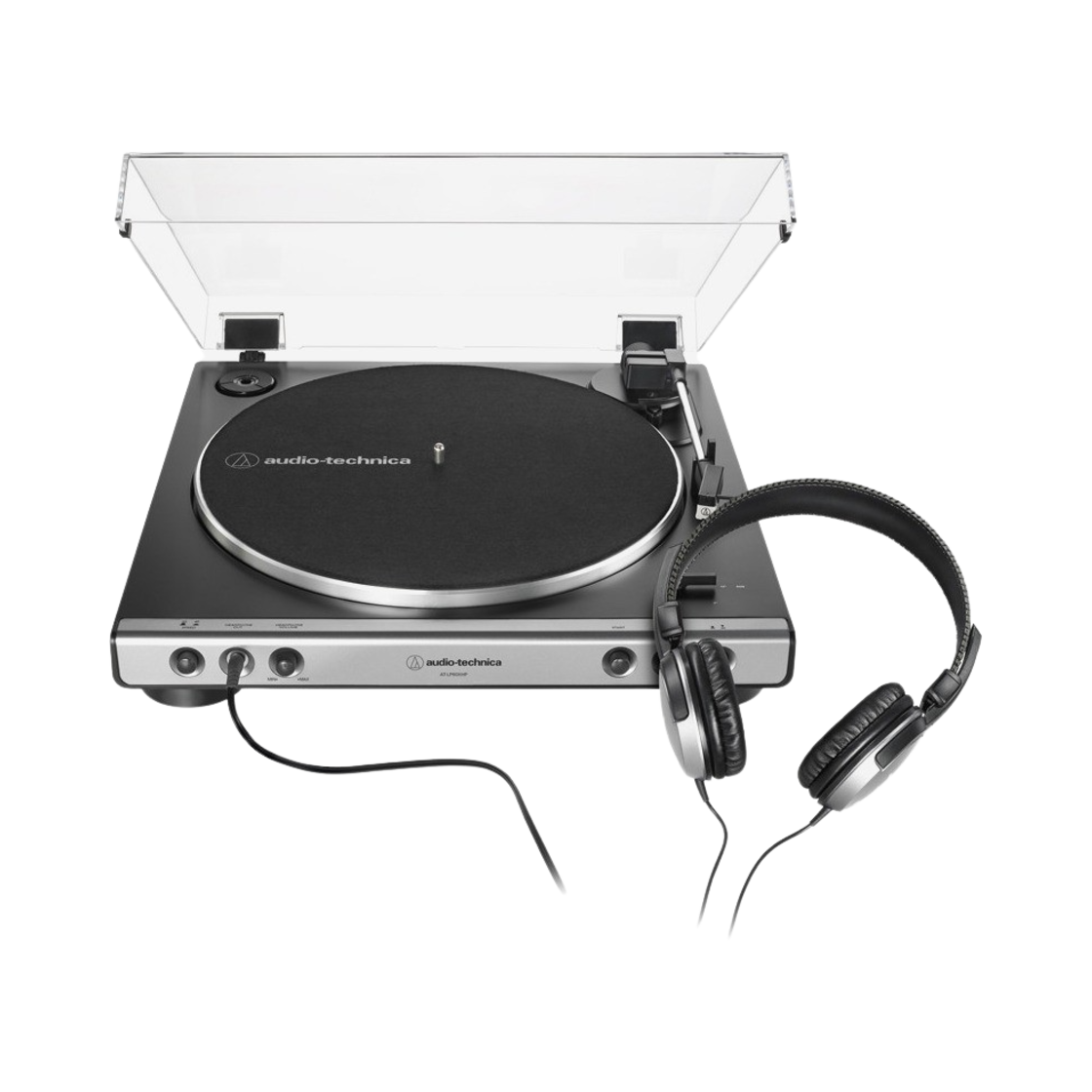 오디오테크니카 AT-LP60XHP 완전 자동 벨트 드라이브 스테레오 턴테이블 & 헤드폰 세트 건메탈 (국내 정식 발매 제품)(Audio-Technica AT-LP60XHP Fully Automatic Belt Drive Stereo Turntable & Headphones Set Gunmetal (Korean Ver.)) - 1