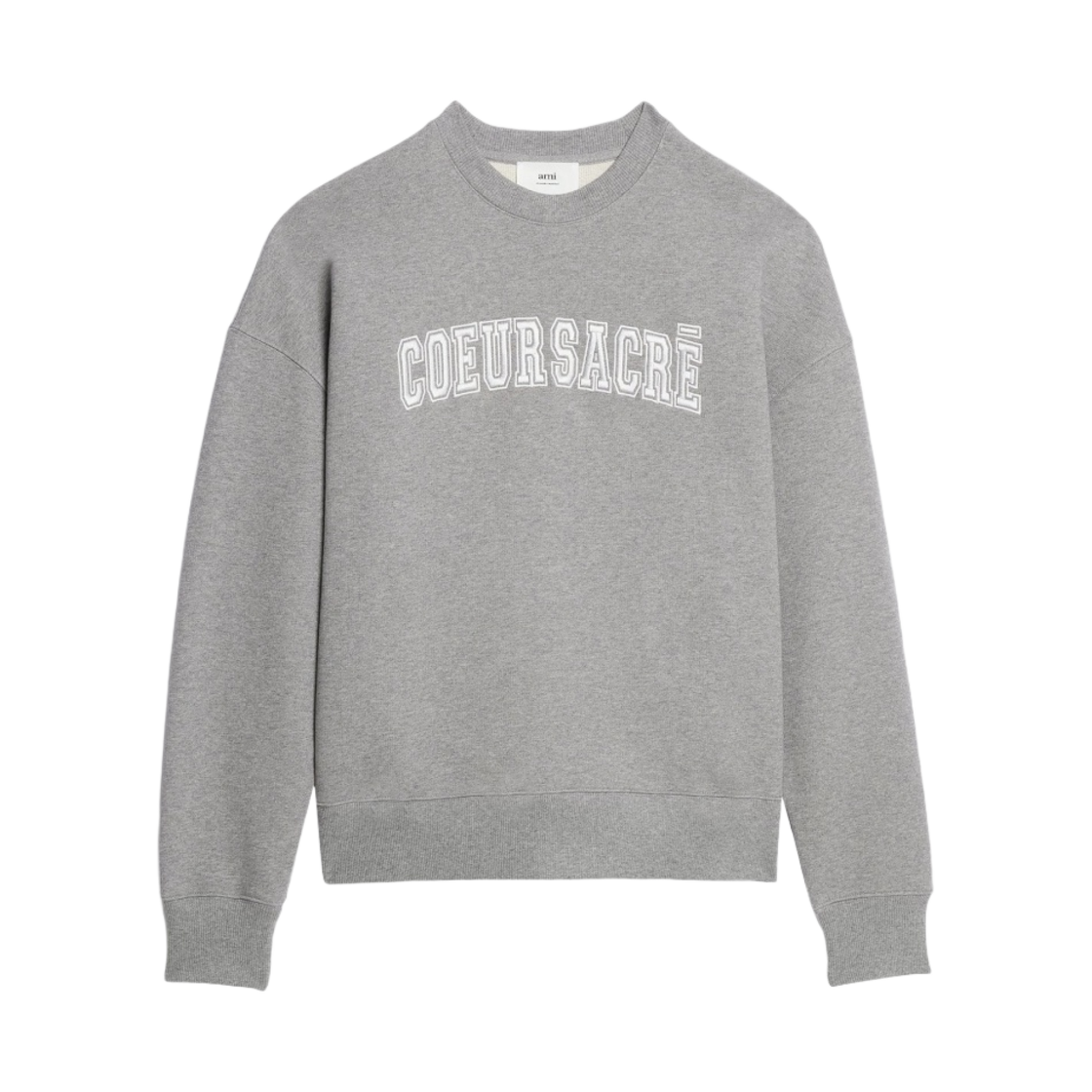 USW009-747-055 AMI Coeur Sacre Crewneck Sweatshirt Heather Grey