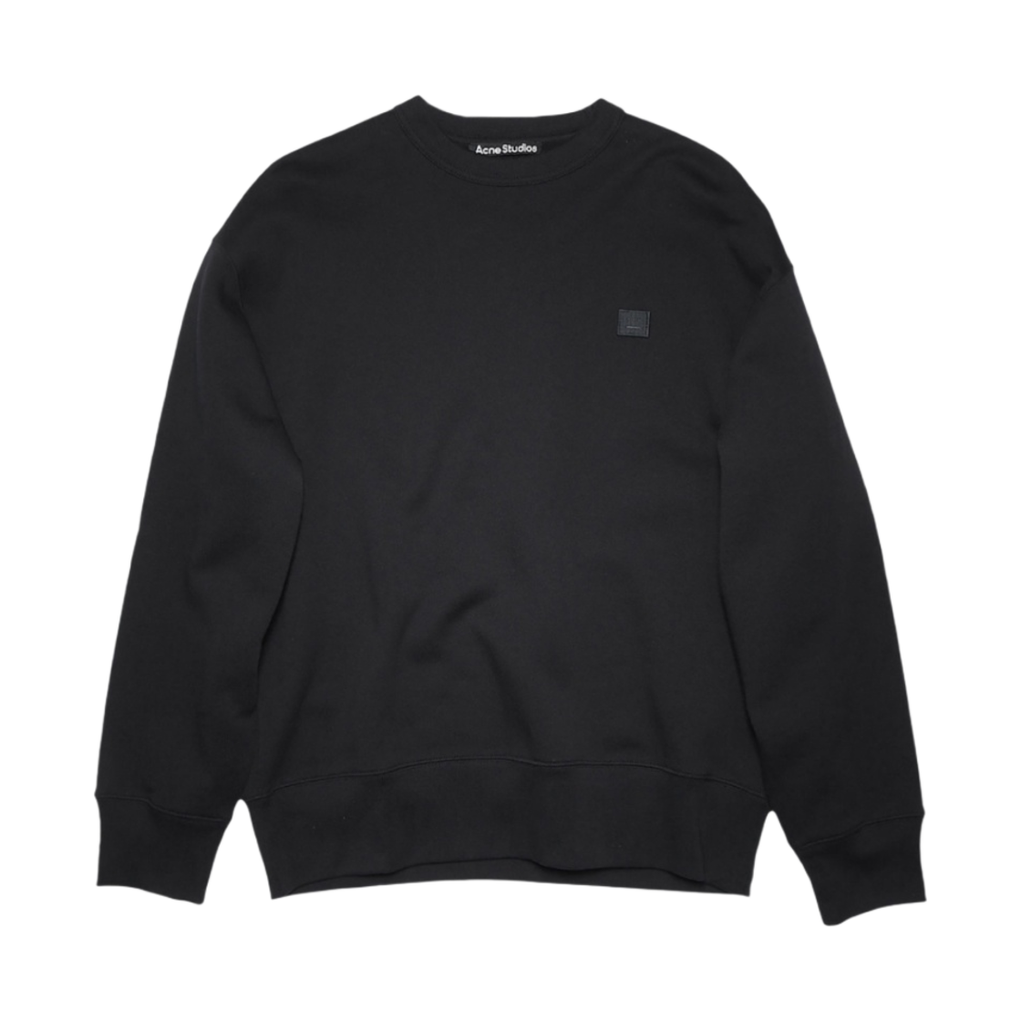 CI0072-900 Acne Studios Fonbar Face Crewneck Sweatshirt Black