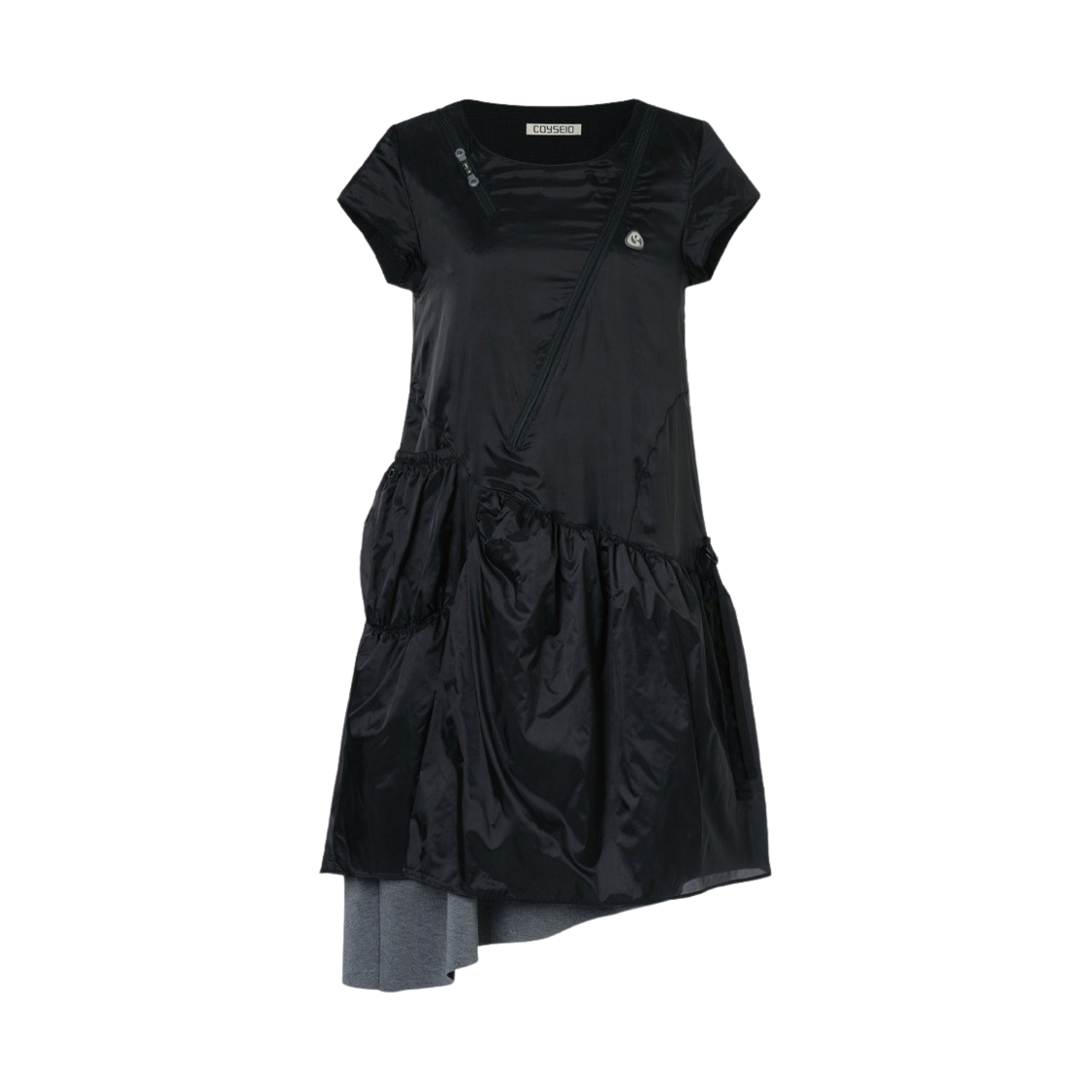 코이세이오 퍼프 셔링 원피스 블랙(Coyseio Puff Shirring One Piece Black)