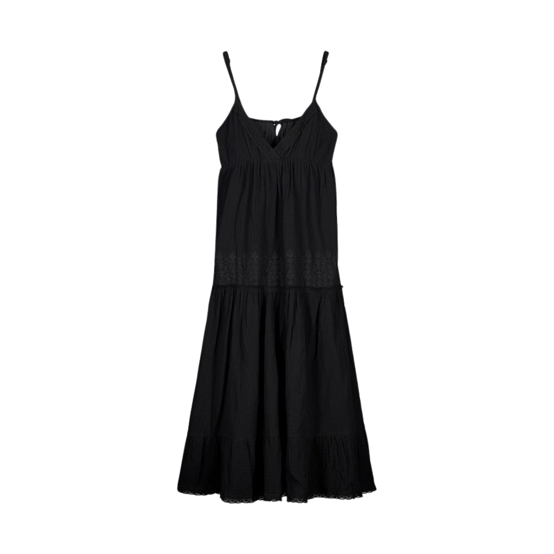 그린버터 우먼 니들워크 비즈 드레스 블랙