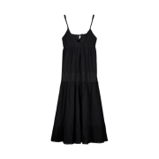 Greenbutter Women Needlework Beads Dress Black