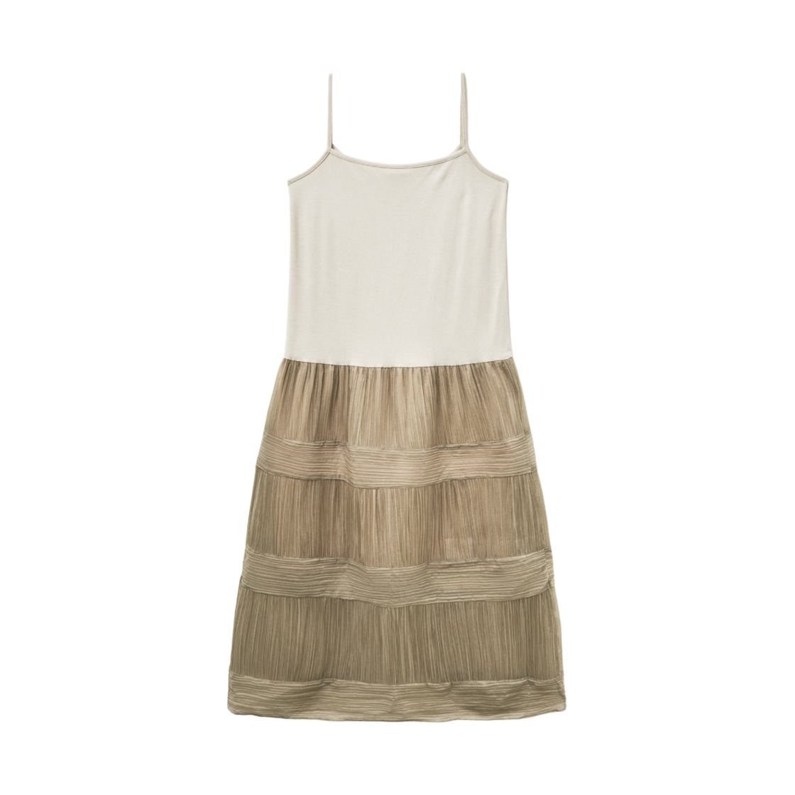 피브스 피브스 시어 플리츠 드레스 라이트 그레이