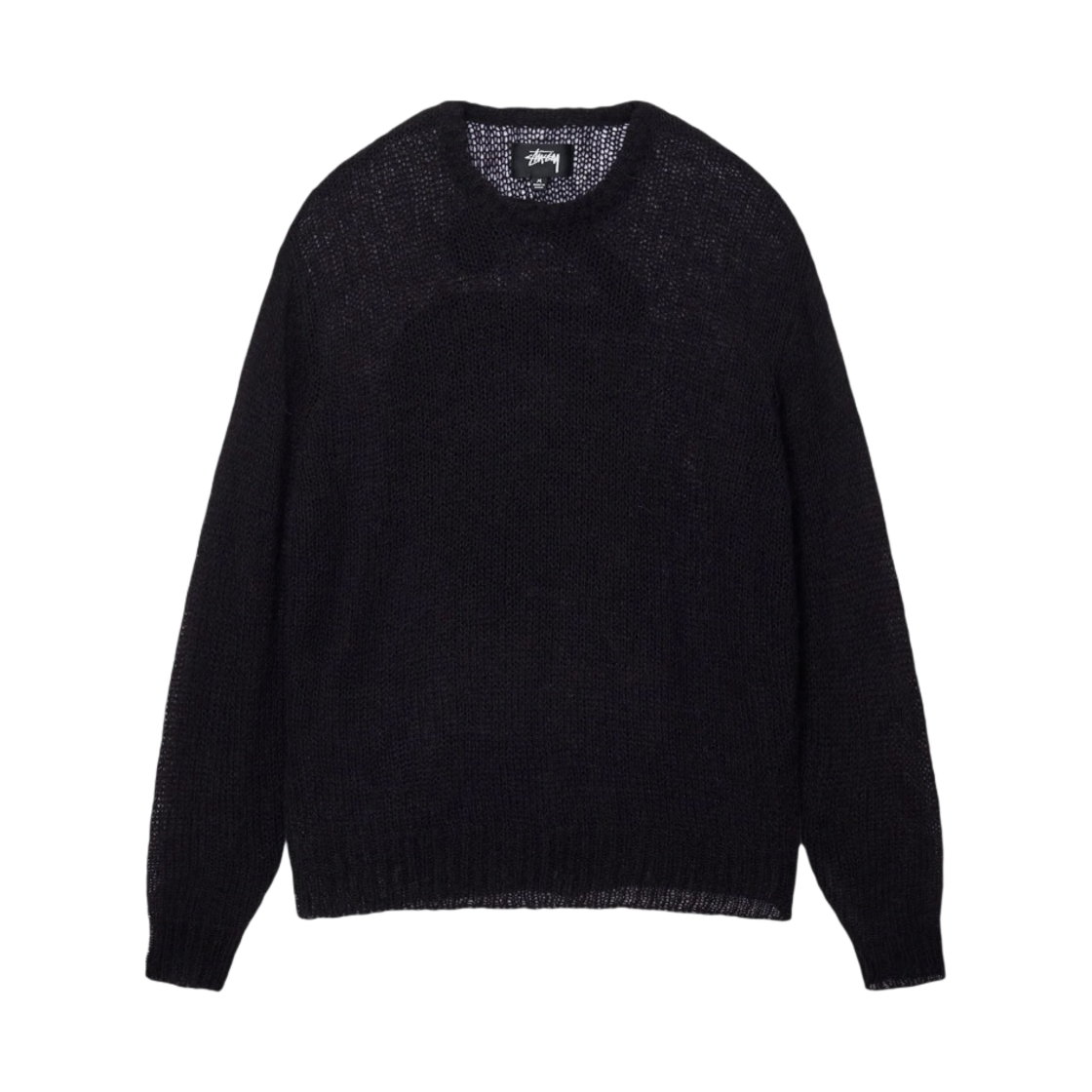 스투시 S 루즈 니트 스웨터 블랙(Stussy S Loose Knit Sweater Black)